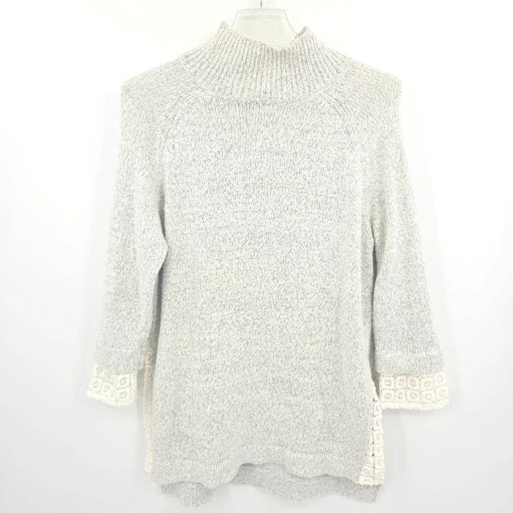 French Connection Lola Sweater Womens Size Medium Lace Knit Fall Lagenlook Lagom